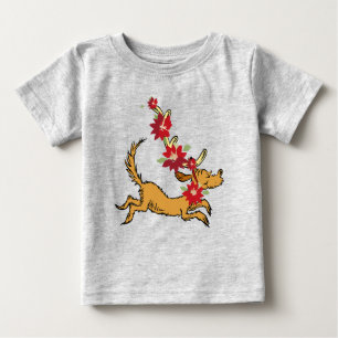 T-shirt Pour Bébé Grinch Max Pointsettia de Noël