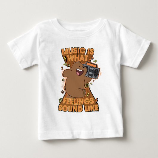 T-shirt Pour Bébé Grizz - La musique est ce que les sentiments resse (Devant)