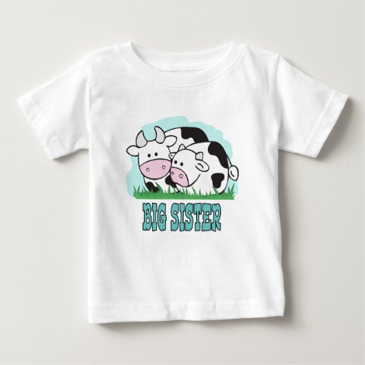 T-shirt Pour Bébé Grosse Soeur des vaches mures (Devant)