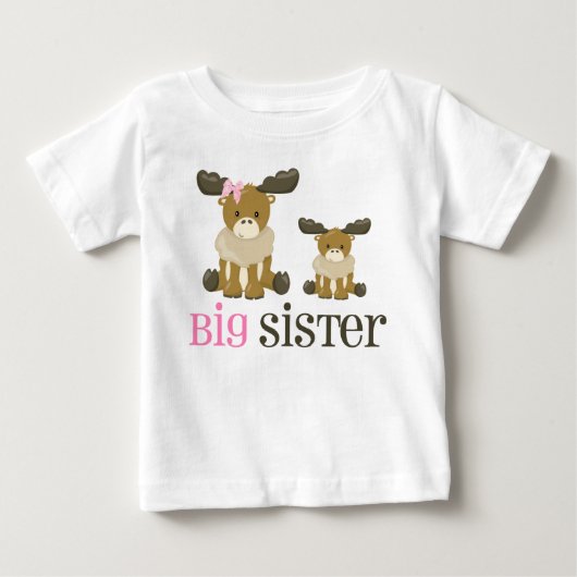T-shirt Pour Bébé Grosse soeur Moose (Devant)