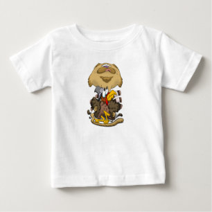 T-shirt Pour Bébé Grosse tête Thanksgiving Chat