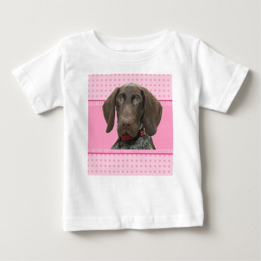 T-shirt Pour Bébé Grossy Grizzly chiot fille (Devant)