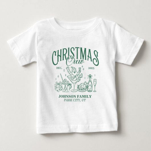 T-shirt Pour Bébé Groupe de famille de jumelage d'équipes de Noël pe (Devant)
