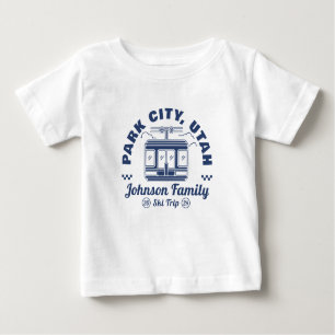 T-shirt Pour Bébé Groupe de jumelage de voyage de ski personnalisé