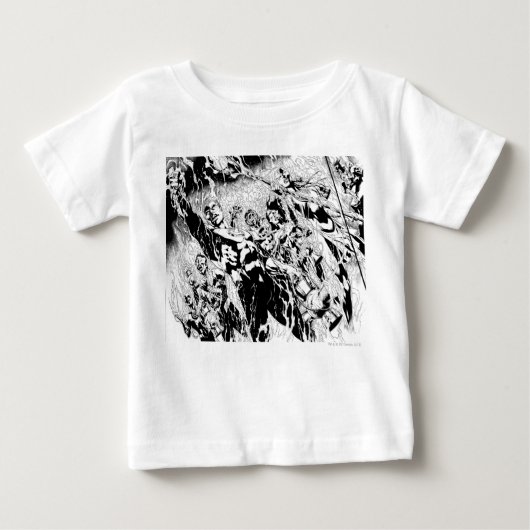 T-shirt Pour Bébé Groupe de lanternes vertes (Devant)