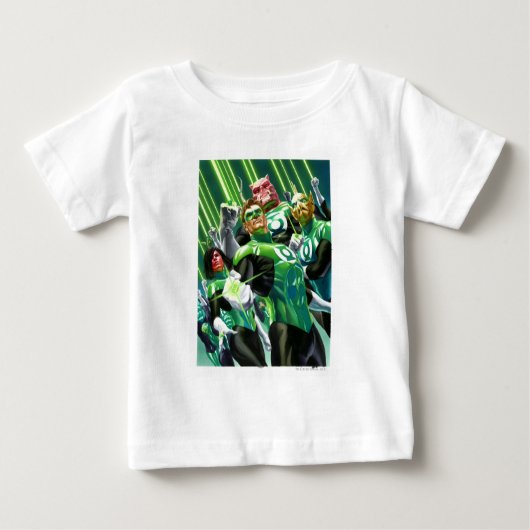 T-shirt Pour Bébé Groupe de Lanternes Vertes (Devant)