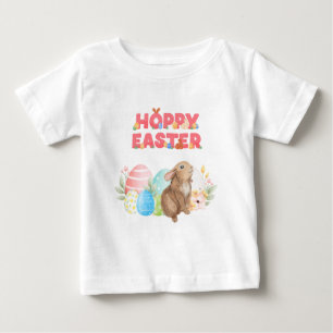 T-shirt Pour Bébé Groupe de Pâques Oeufs Hoppy Jour de Pâques