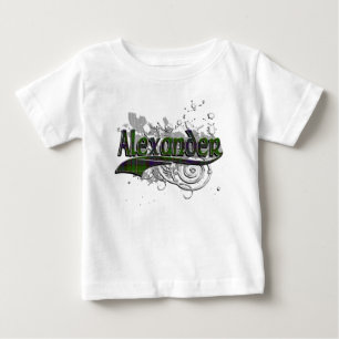 T-shirt Pour Bébé Grunge de tartan d'Alexandre
