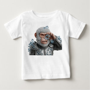 T-shirt Pour Bébé Guerrier Singe Armuré Fantastique Inspectant un Cr