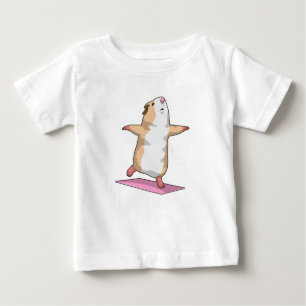 T-shirt Pour Bébé Guinéen Cochon Yoga Méditation Fitness