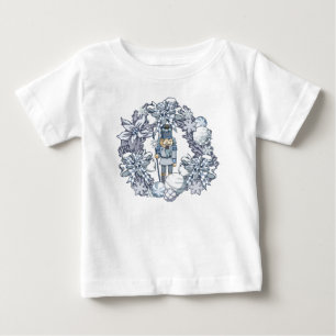 T-shirt Pour Bébé Guirlande de casse-noix de Noël blanc