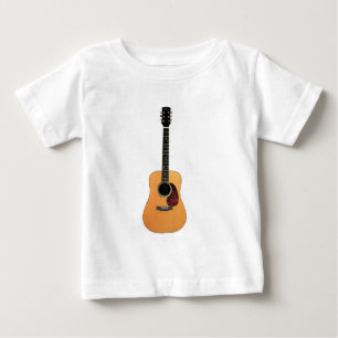 T-shirt Pour Bébé Guitare acoustique verticale