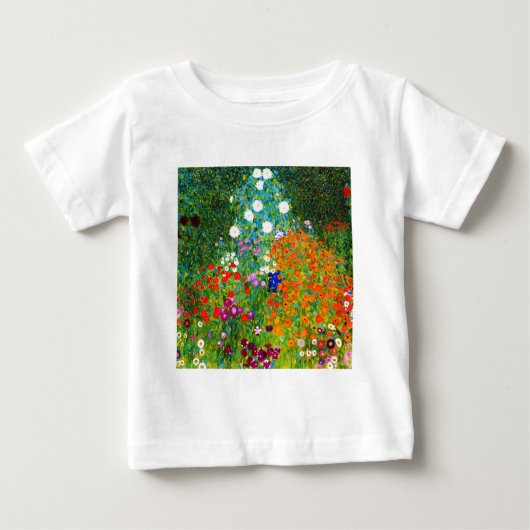 T-shirt Pour Bébé Gustav Klimt , “ Farmhouse garden ” (Devant)