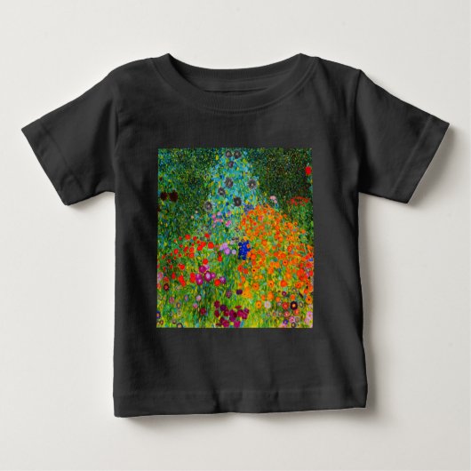 T-shirt Pour Bébé Gustav Klimt , “ Farmhouse garden ” (Devant)