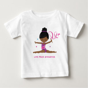 T-shirt Pour Bébé Gymnaste-Africain-Américain