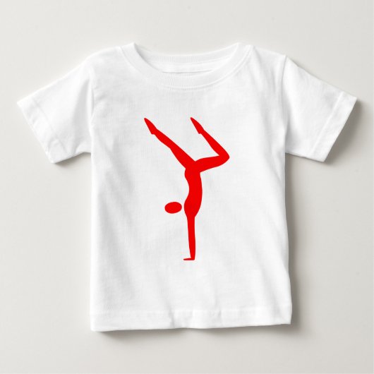 T-shirt Pour Bébé Gymnastique - Rouge (Devant)