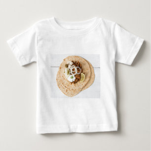 T-shirt Pour Bébé Gyros pita with tzatziki coleslaw olives and feta