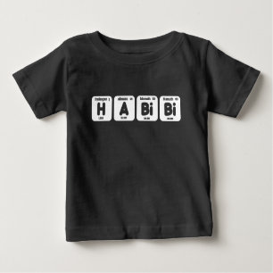 T-shirt Pour Bébé Habibi Funny Arabe Libanais Mot Tableau Périodique