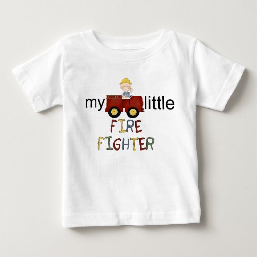 T-shirt Pour Bébé habillement de pompier d'enfant (Devant)