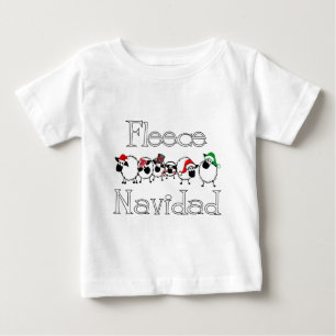 T-shirt Pour Bébé Habillement drôle de Noël de Navidad d'ouatine