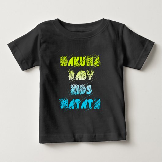 T-shirt Pour Bébé Hakuna Matata Bébé Enfants Joyeuses Couleurs Art I (Devant)