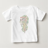 T-shirt Pour Bébé Hakuna Matata Global Word Cloud Art (Devant)