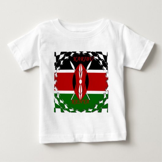 T-shirt Pour Bébé Hakuna matata Karaibu Kenya (Devant)