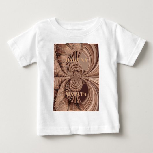 T-shirt Pour Bébé Hakuna Matata Kenya Giraffe Safari tissé Sourveni (Devant)