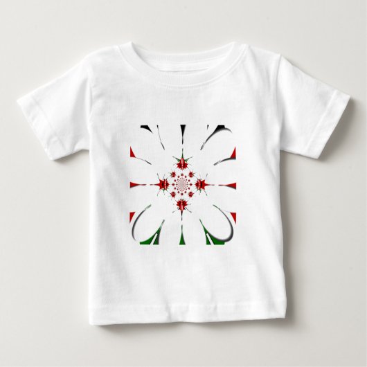 T-shirt Pour Bébé HAKUNA VERT ROUGE MATATA Kaleidoscope Art Design (Devant)