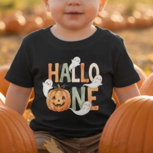 T-shirt Pour Bébé Hallo-one 1er anniversaire bébé citrouille et fant