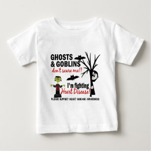 T-shirt Pour Bébé Halloween 1 guerrier de maladie cardiaque