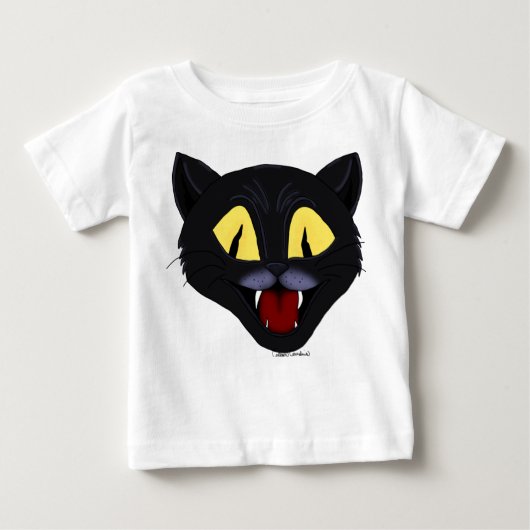 T-shirt Pour Bébé Halloween Black Cat  (Devant)