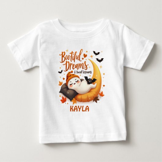 T-shirt Pour Bébé Halloween Bootiful Dreams mignonne Ghost Sweet Scr (Devant)