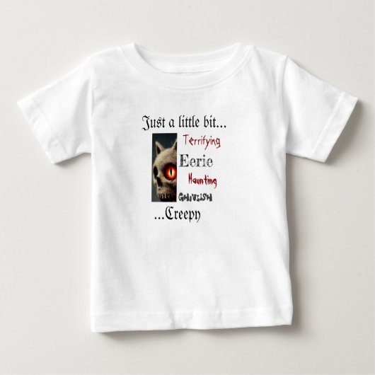 T-shirt Pour Bébé Halloween chat déplaisant (Devant)