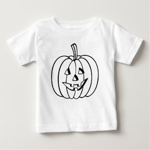 T-shirt Pour Bébé Halloween Citrouille Jack-O-Lantern couleur