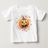 T-shirt Pour Bébé Halloween Citrouille mignon (Devant)
