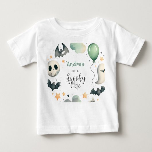 T-shirt Pour Bébé Halloween Éffrayant premier (Devant)