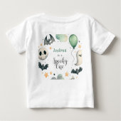 T-shirt Pour Bébé Halloween Éffrayant premier (Dos)