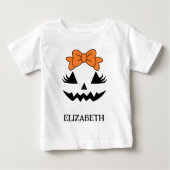 T-shirt Pour Bébé Halloween feral Child mignonne Girly Custom (Devant)