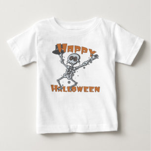 T-shirt Pour Bébé Halloween heureux badine le squelette