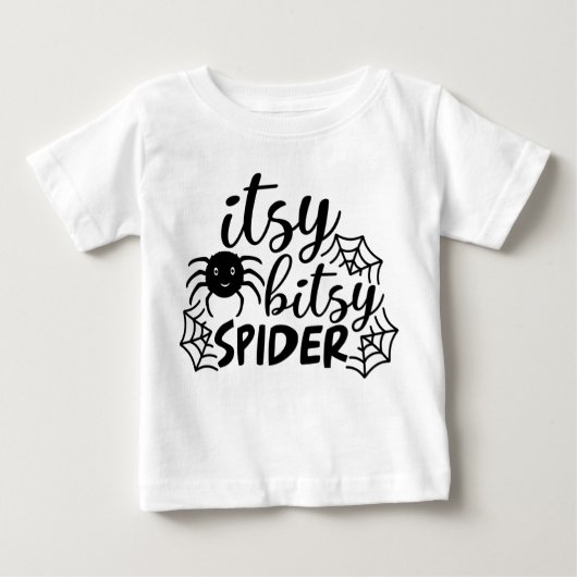 T-shirt Pour Bébé Halloween Itsy Bitsy Spider (Devant)