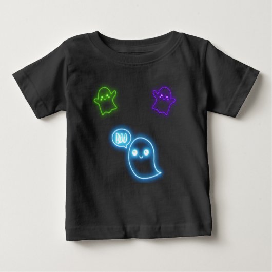 T-shirt Pour Bébé Halloween Neon Ghosts (Devant)
