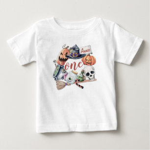 T-shirt Pour Bébé Halloween personnalisé de premier anniversaire   B