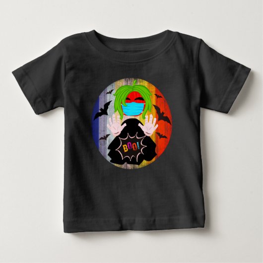 T-SHIRT POUR BÉBÉ HALLOWEEN PUMPKIN BOO (Devant)