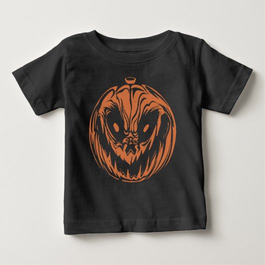 T-shirt Pour Bébé halloween themed scary pumkin design (Devant)