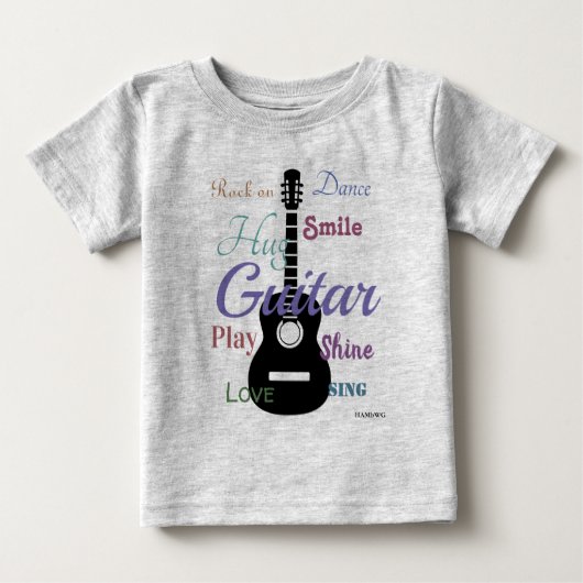 T-shirt Pour Bébé HAMbyWG - Thème de guitare (Devant)