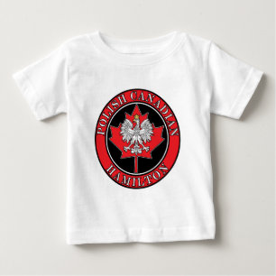T-shirt Pour Bébé Hamilton Round Feuille canadienne polonaise