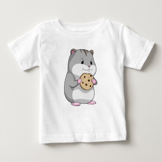 T-shirt Pour Bébé Hamster avec Cookie (Devant)