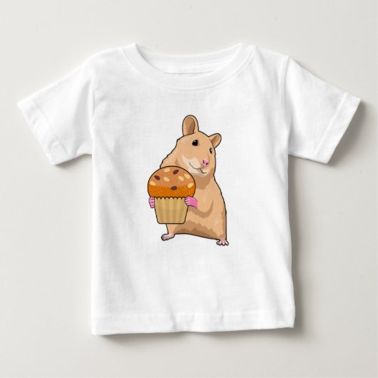 T-shirt Pour Bébé Hamster avec Muffin (Devant)