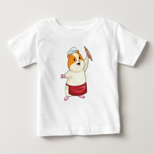 T-shirt Pour Bébé Hamster comme boulon avec broche à rouleaux (Devant)